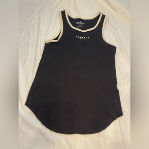 YoungLA Women's Black and Cream Tank Top